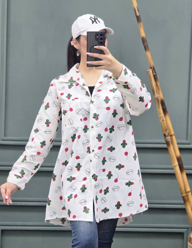 مانتو کاکتوس آستین مچ دار 72601