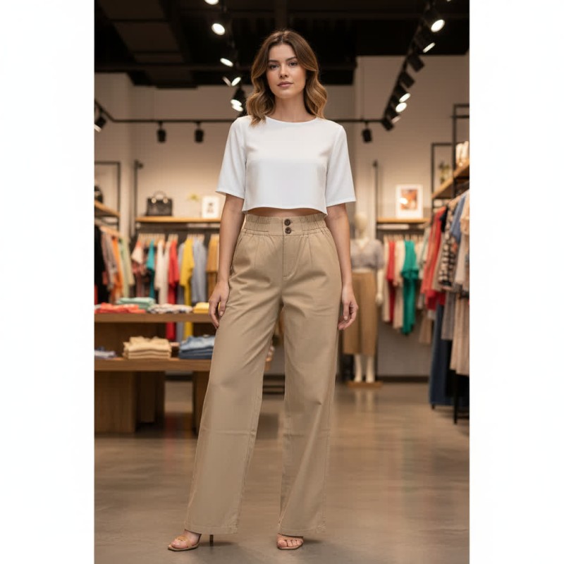 شلوار بگ لنین 71401