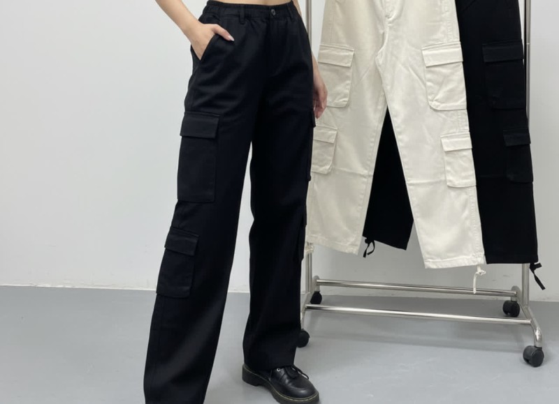 شلوار کارگو کتان 71404