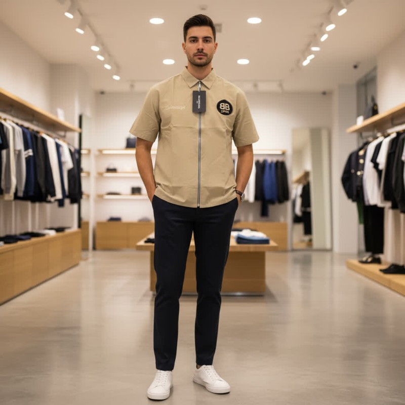 پیراهن مردانه زیپی طرحدار 71502