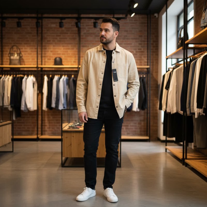 پیراهن کتان بدون جیب 71505