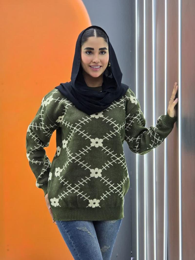 بافت زنانه طرح گل 72504