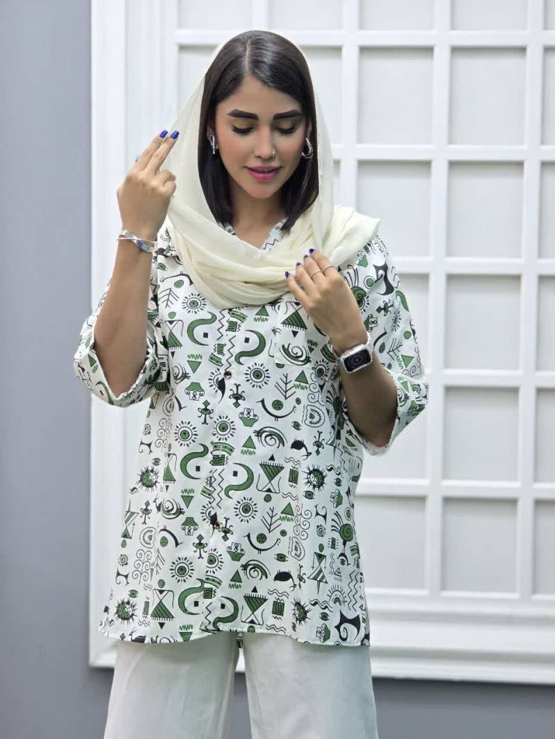 شومیز لنین آستین پاکتی 72602