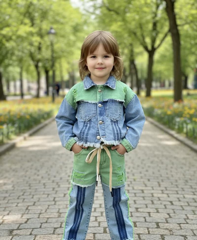 ست کت شلوار جین بچگانه 72910