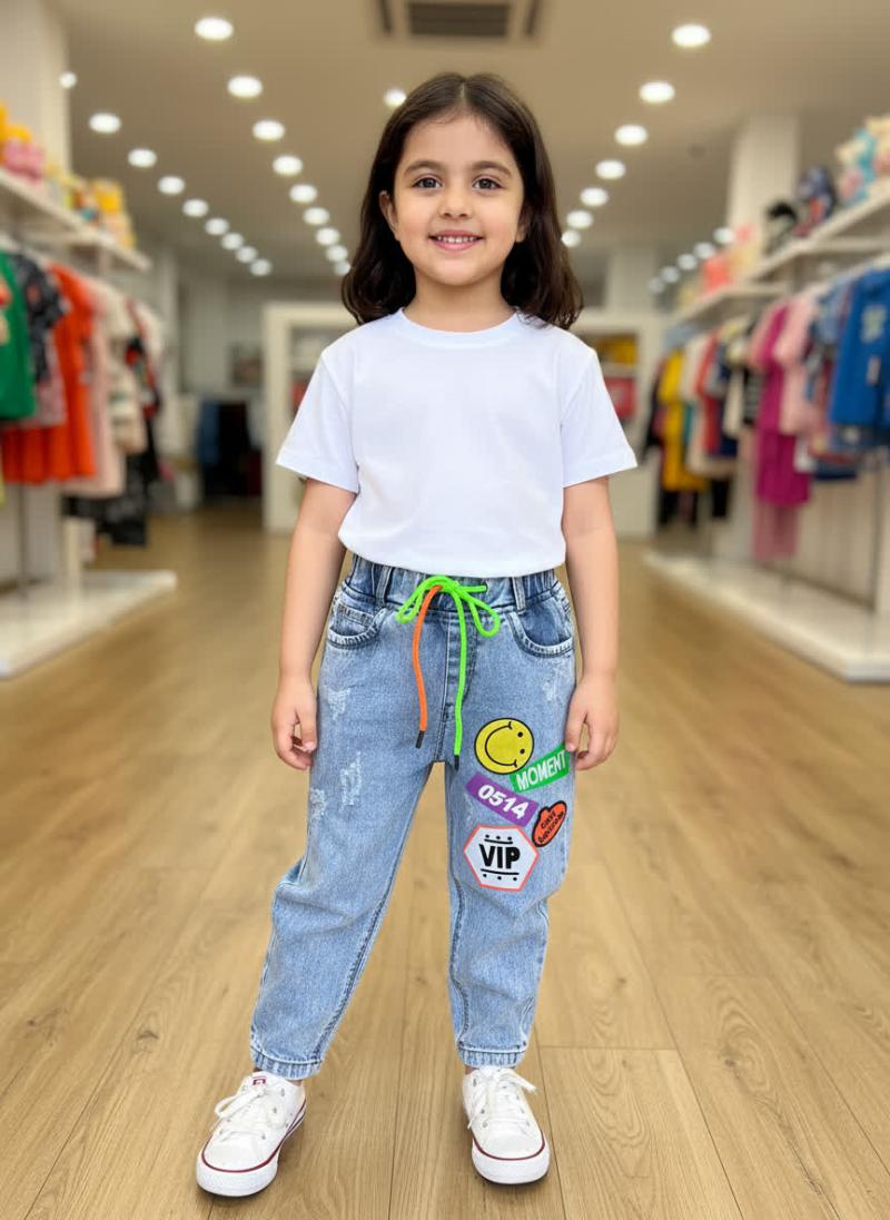 شلوار بچگانه طرح استیکر 80401