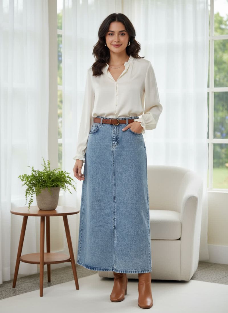 دامن کمرکش جلوچاک 80806