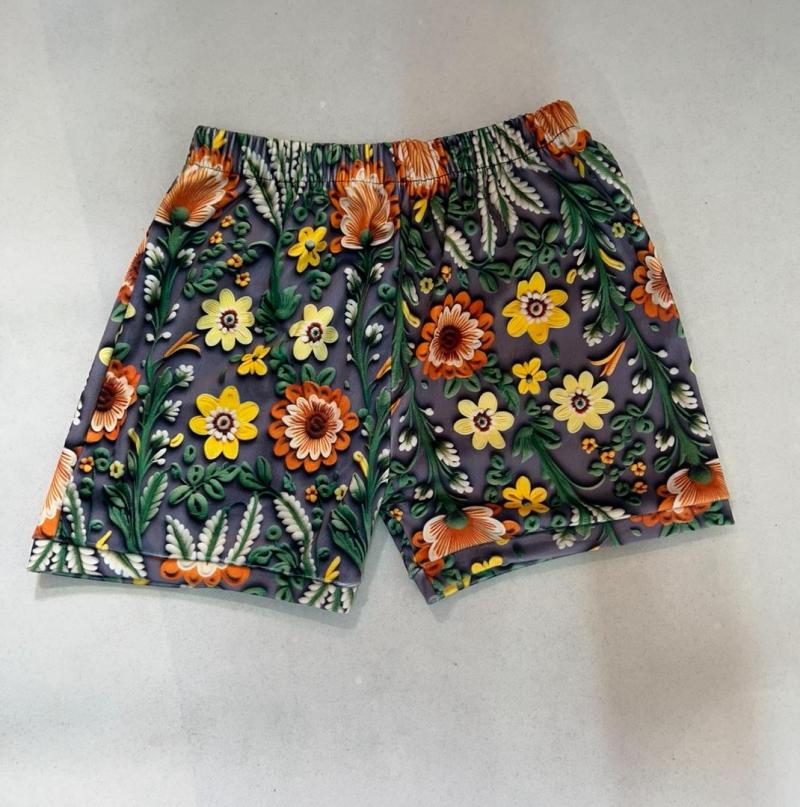 شورتک مخمل طرح گل 82712