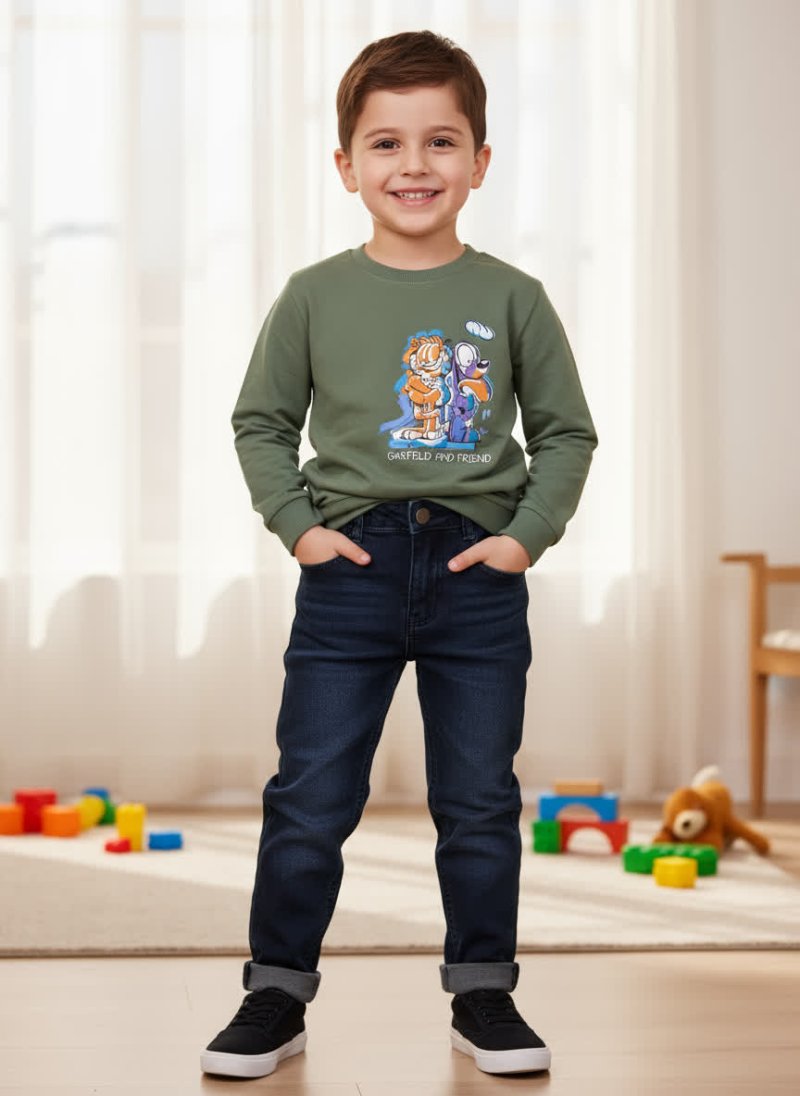 ست دورس و شلوار جین گارفیلد 81102