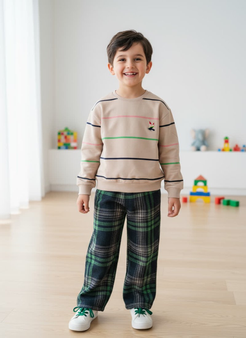 ست دورس و شلوار طرح پرنده 81103