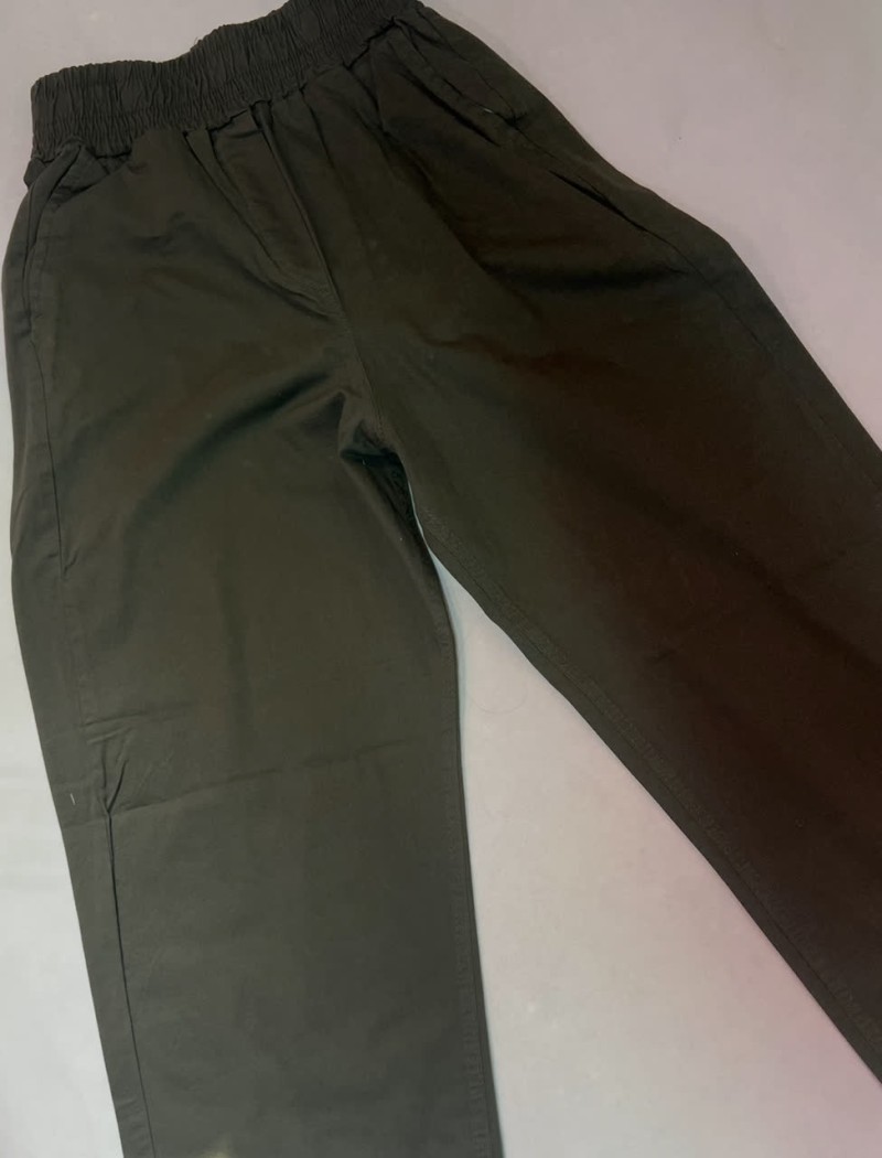 شلوار بگ کتان کمرکش 72708