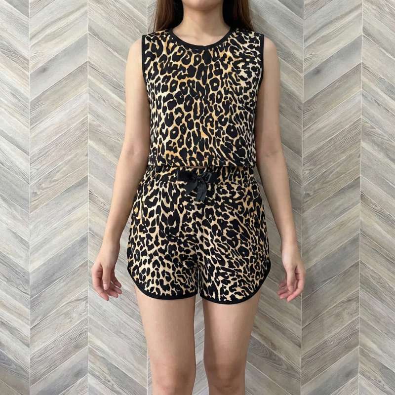 نیم تنه و شورتک پلنگی 101209