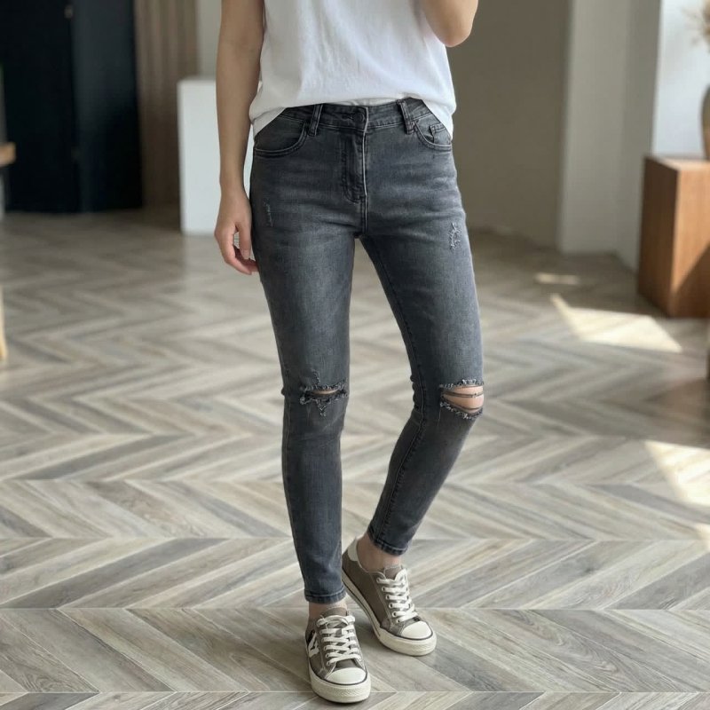 شلوار اسکینی کمر ساده 101303