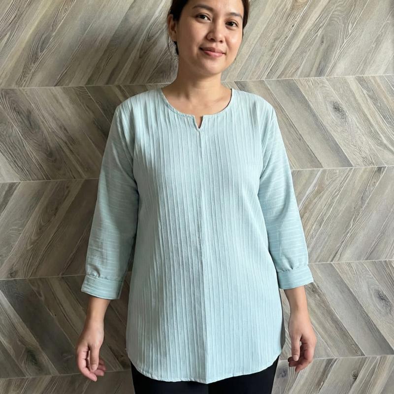 شومیز یقه هفتی راه راه 102011