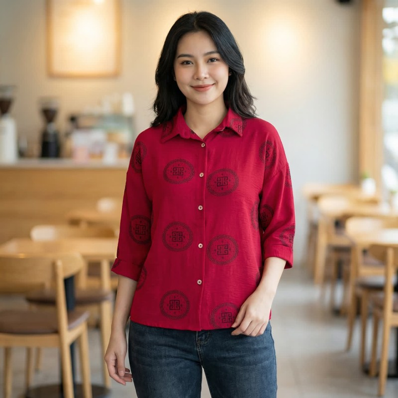 شومیز سنتی ابر و بادی 111806