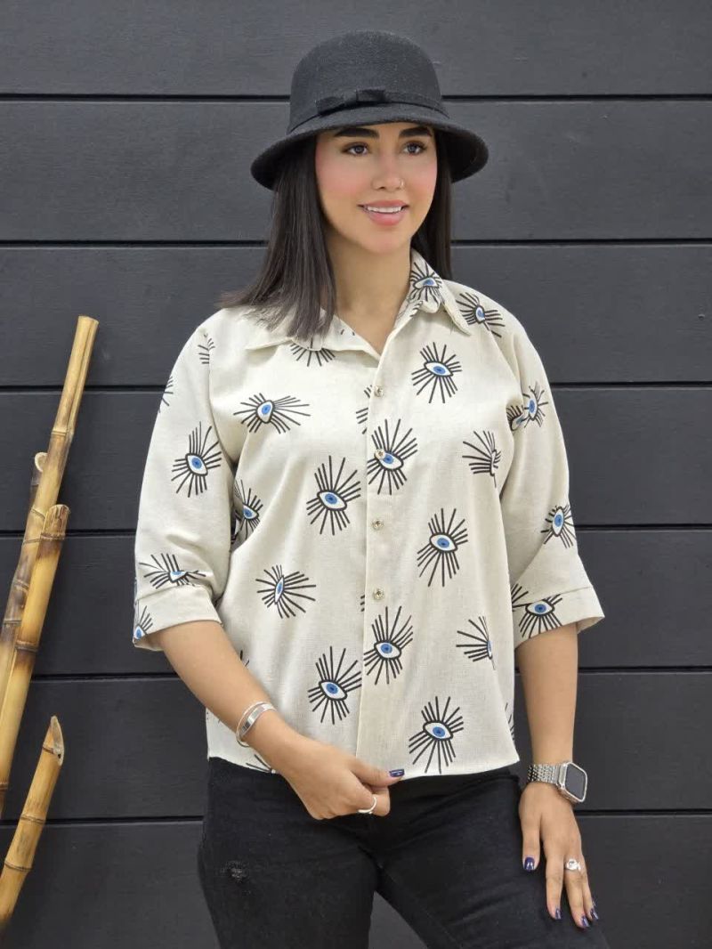 شومیز لنین آستین پاکتی 111805