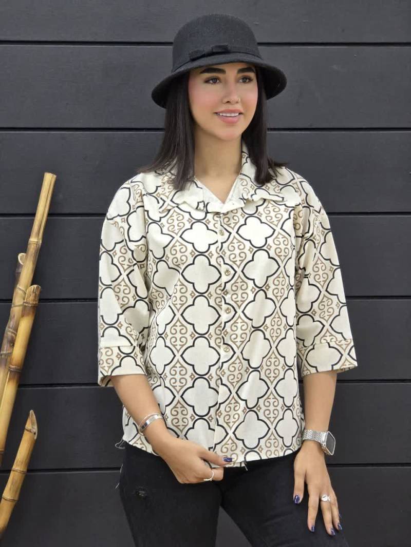 شومیز لنین آستین پاکتی 111803