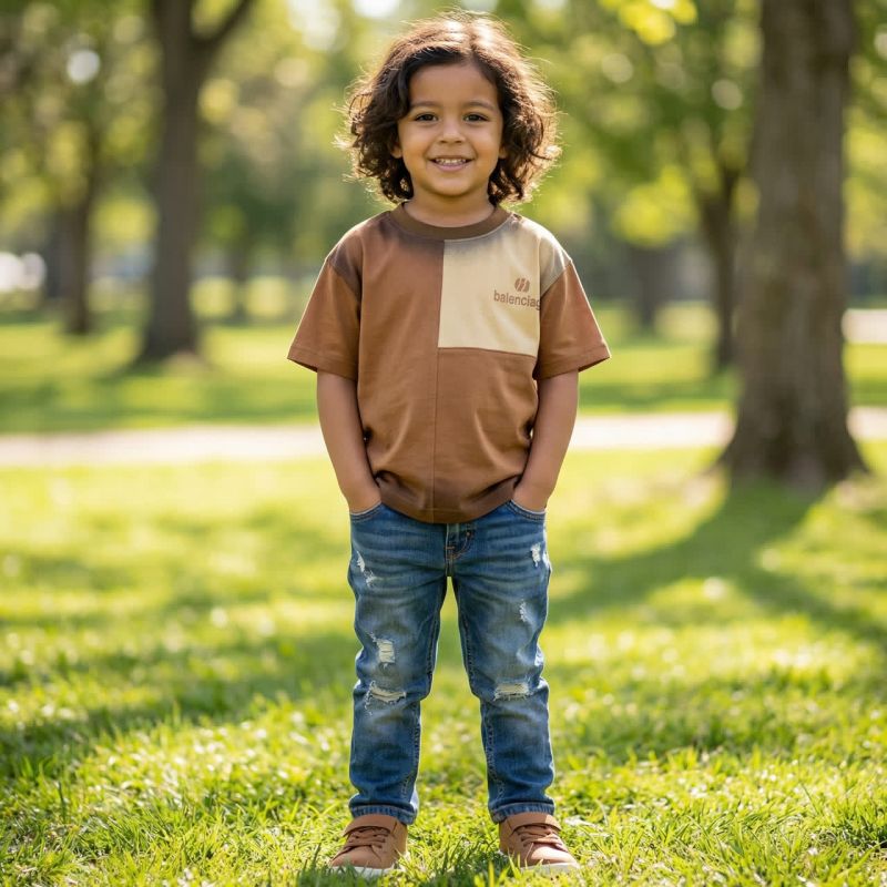 تیشرت دو رنگ بالنسیا 112203